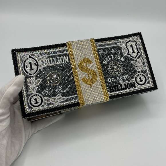 RARE JUDITH LEIBER STACK OF CASH BILLIONS - Picture 9 of 11